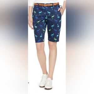 NWT‎ Women’s Polo Golf by Ralph Lauren Flamingo-Print Sateen Short